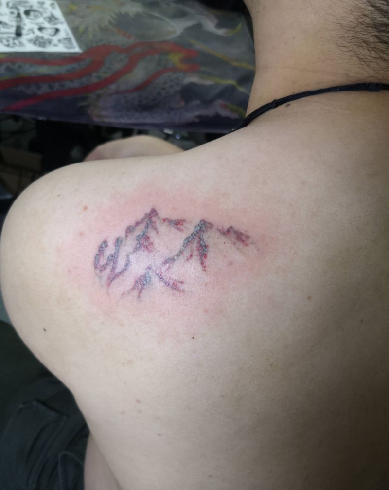 刺魂纹身作品纹身图片_手臂新传统祛除旧纹身图案