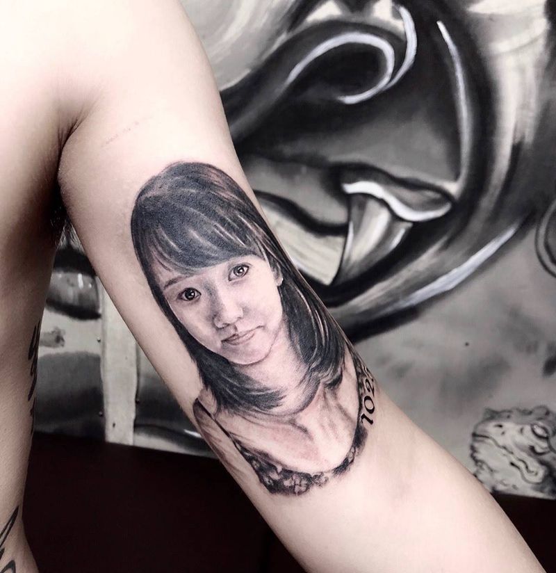 肖像纹身图片_手臂欧美写实纹身图案