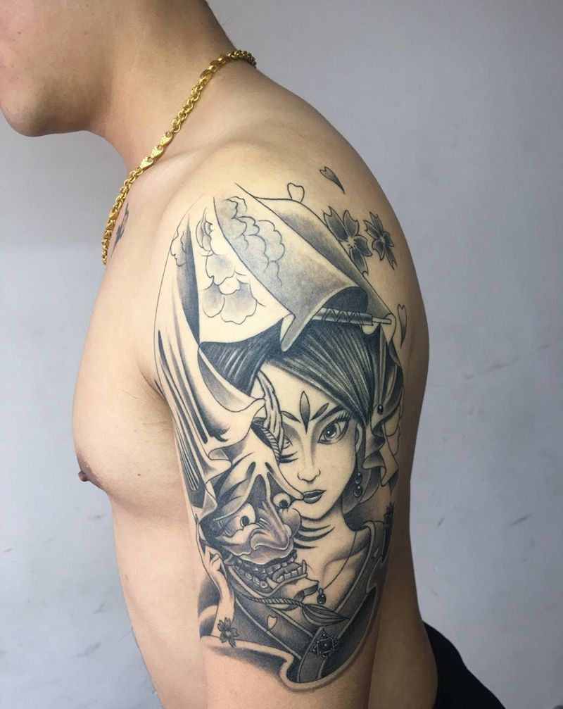 艺妓纹身图片