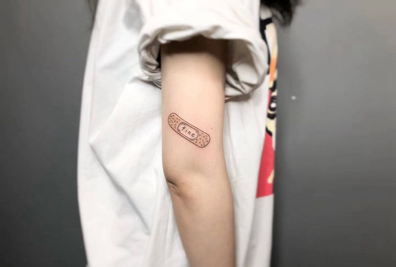 近期作品纹身图片_手臂新传统水彩纹身图案