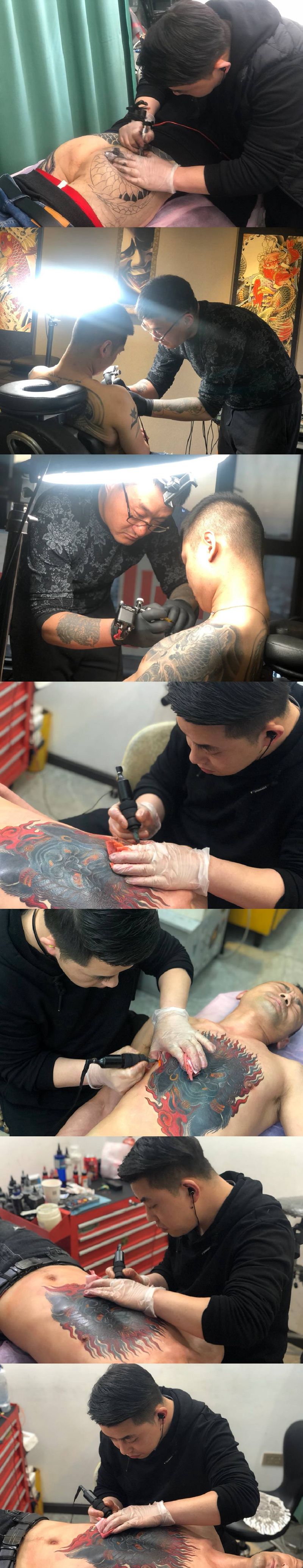 花絮纹身图片_胸部新传统纹身图案