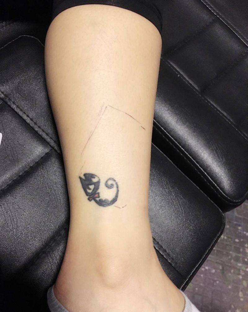 遮盖纹身图片_成品腿部清新静物荆州唯刺青纹身图案