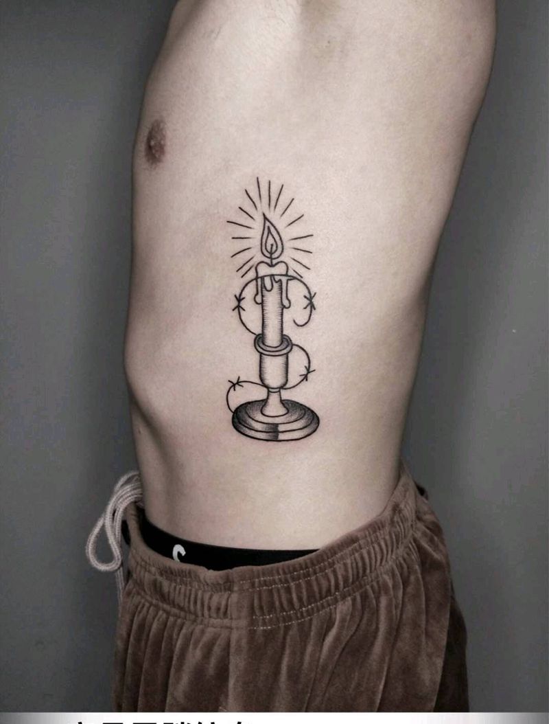 蜡烛纹身图片