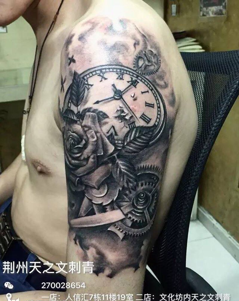 时间定格纹身图片