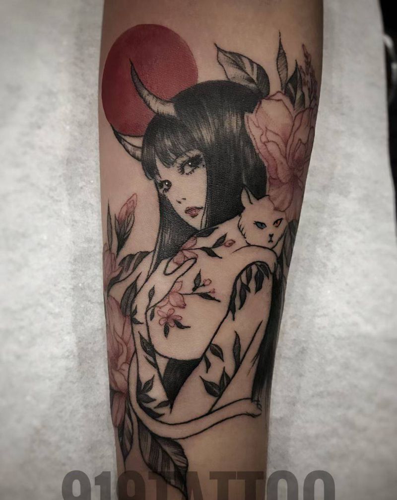 富江纹身图片_手臂纹身图案