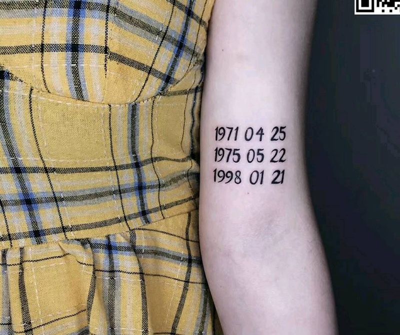 数字纹身图片_手臂纹身图案