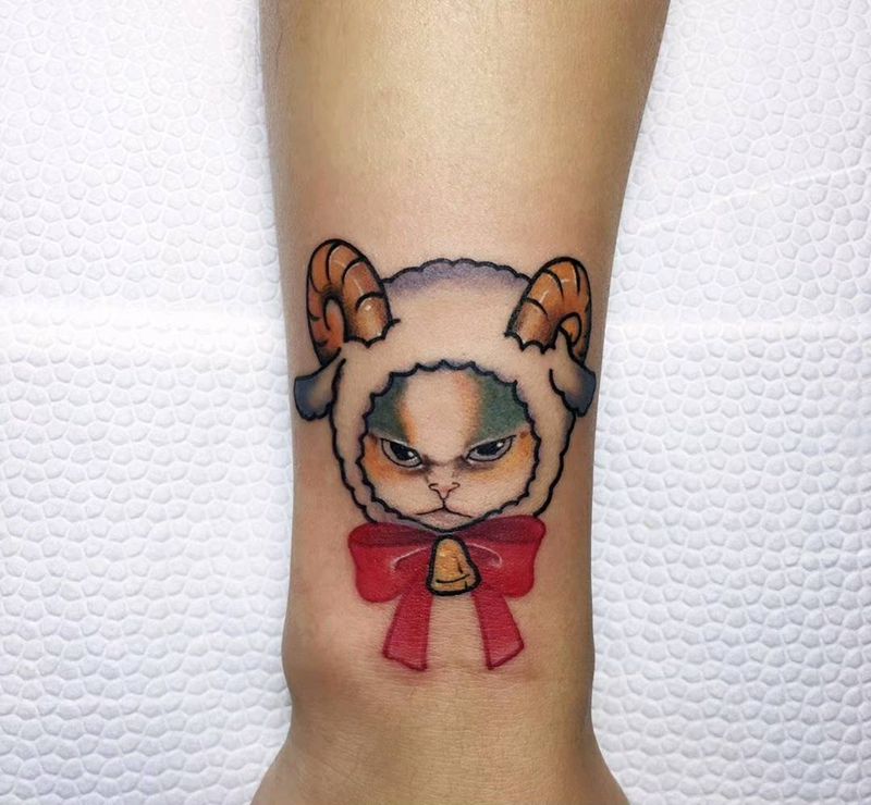 羊羊羊纹身图片