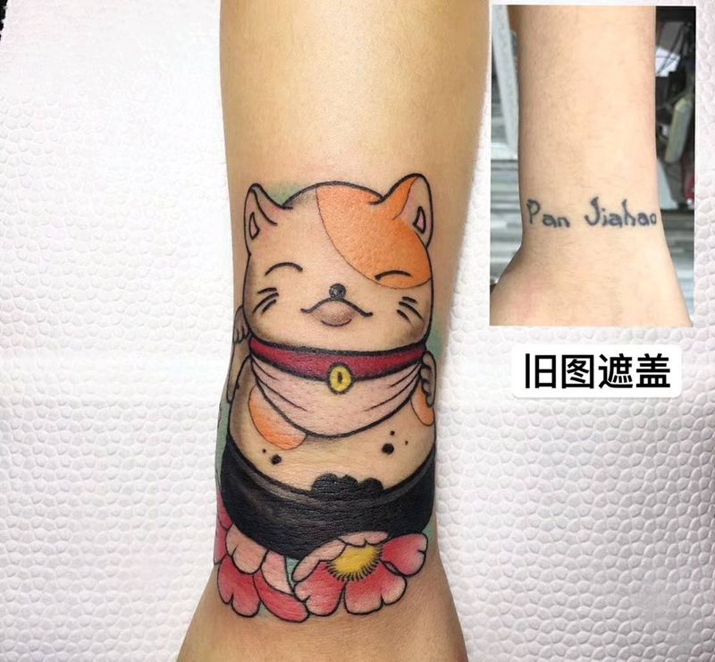 猫纹身图片