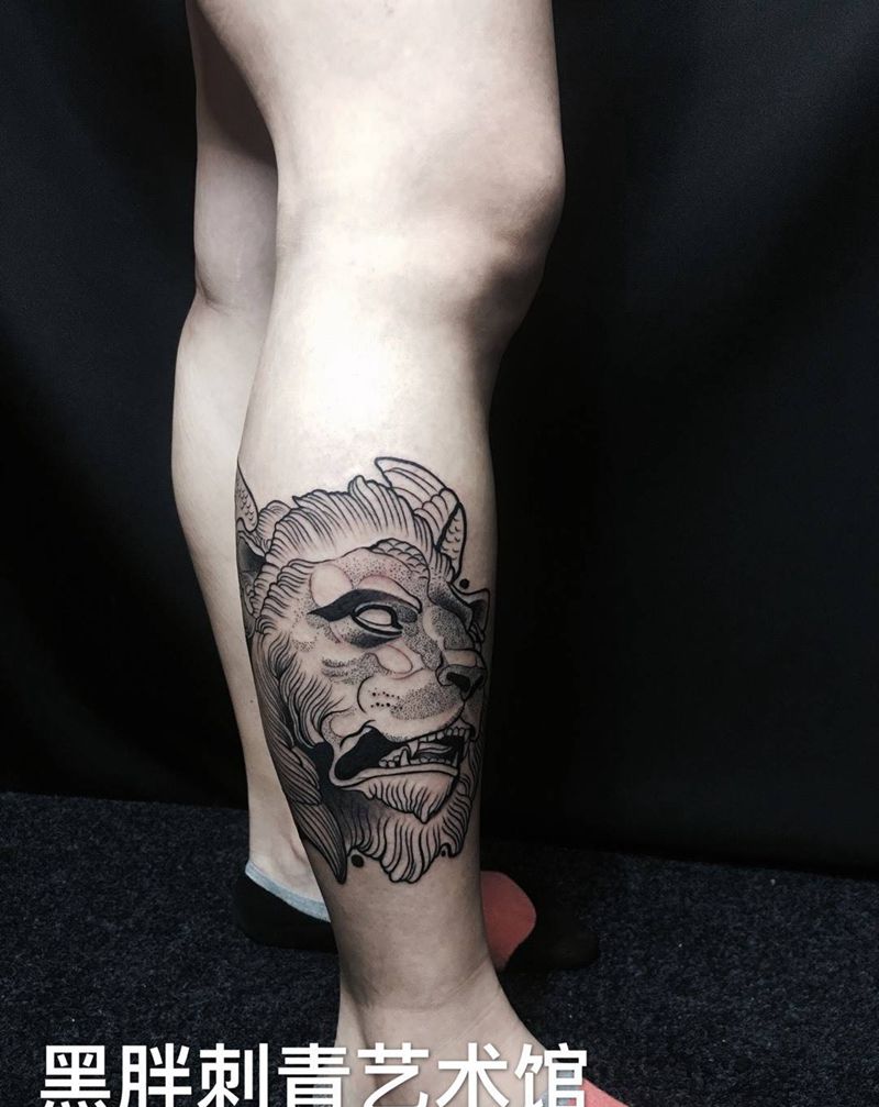 不一样的狮子纹身图片