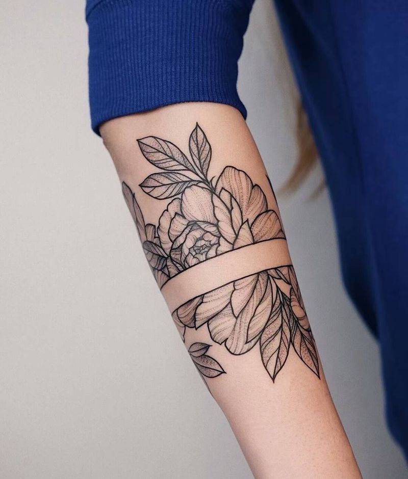 近期作品纹身图片_腿部几何纹身图案