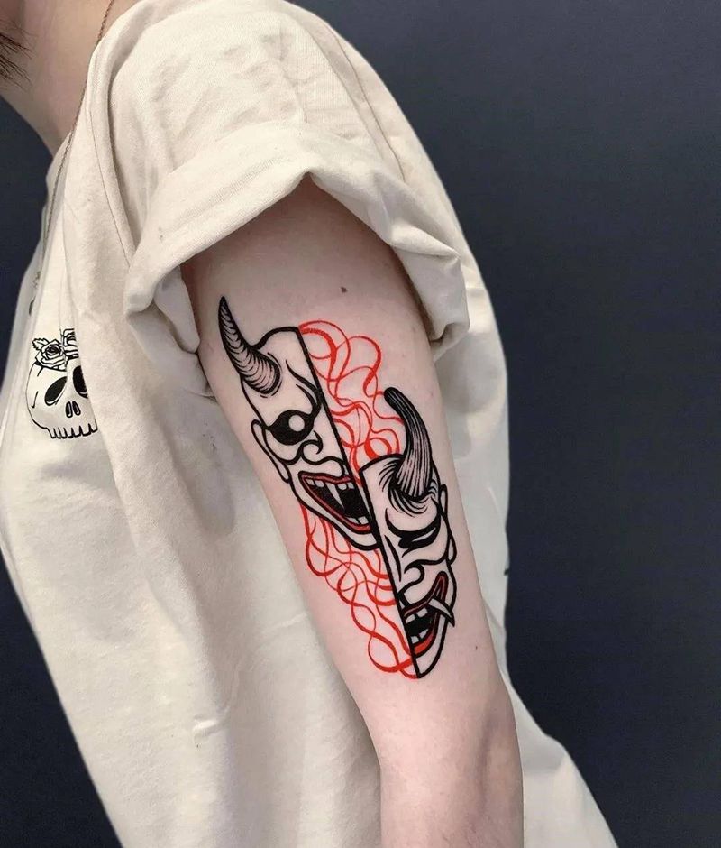 近期作品纹身图片_手臂新传统纹身图案