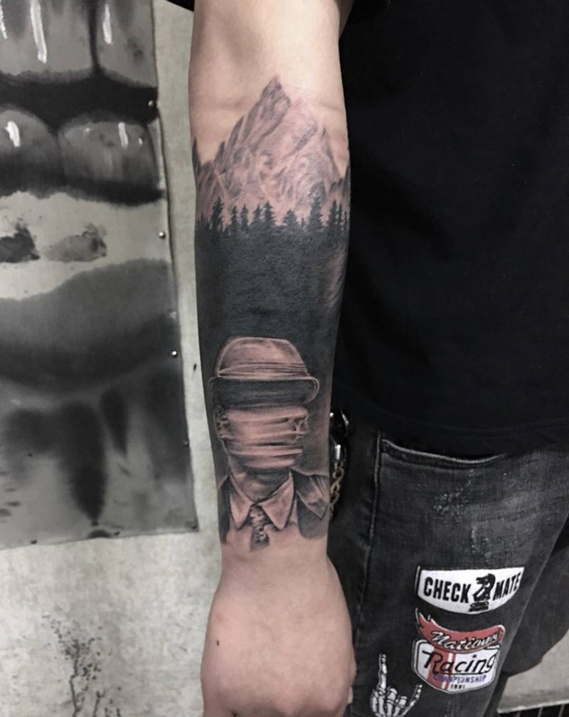 黑灰作品纹身图片