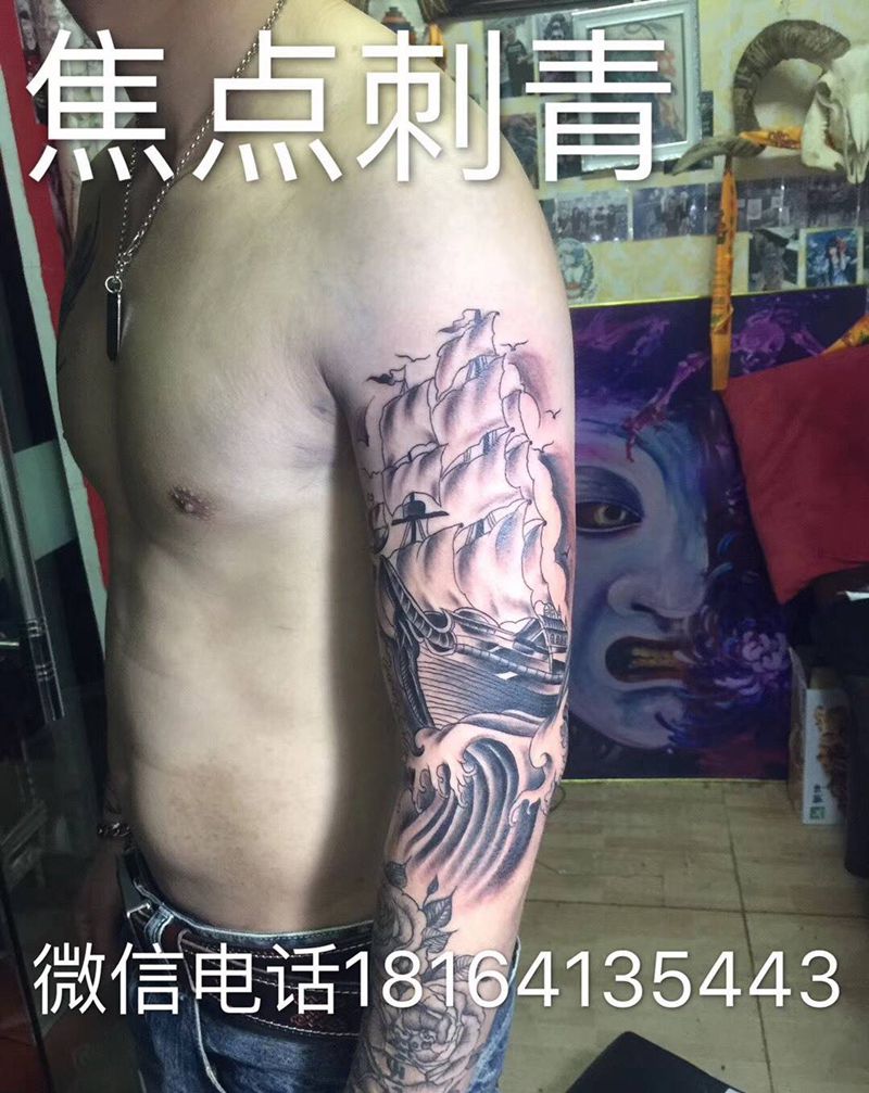 船纹身图片