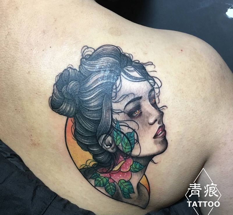 女郎纹身图片