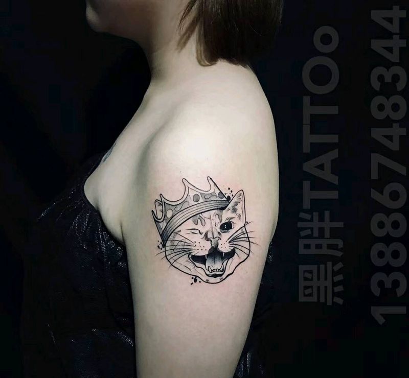 猫纹身图片
