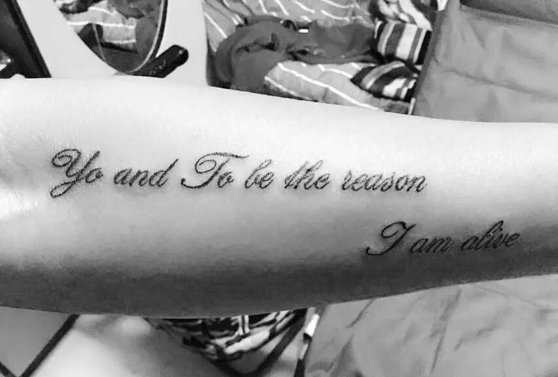 手写英文字体纹身图片