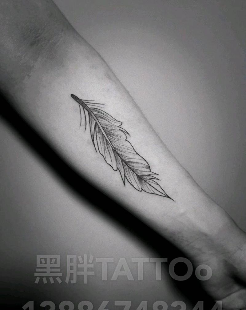 羽毛纹身图片