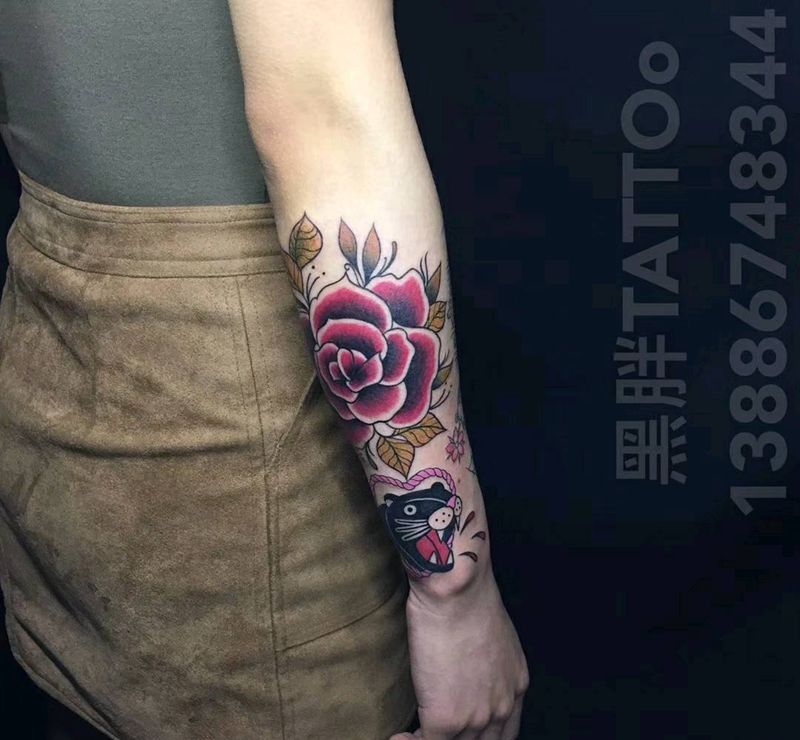 school花纹身图片