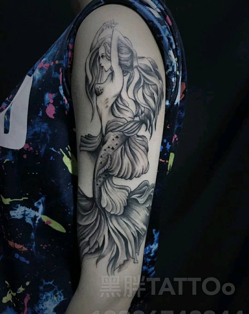 美人鱼纹身图片