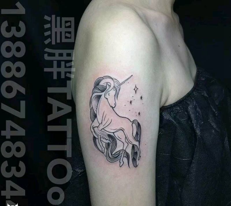 独角兽纹身图片