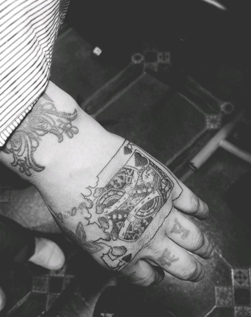 扑克牌纹身图片