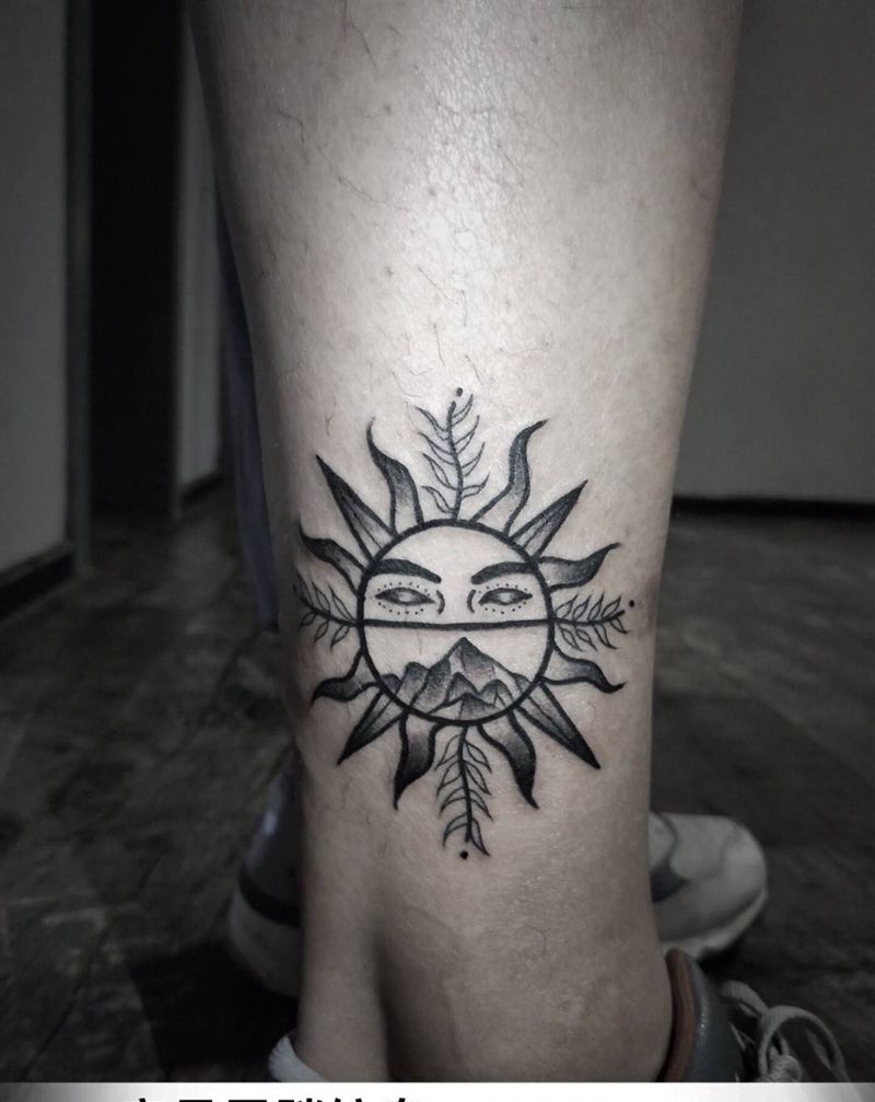 太阳纹身图片