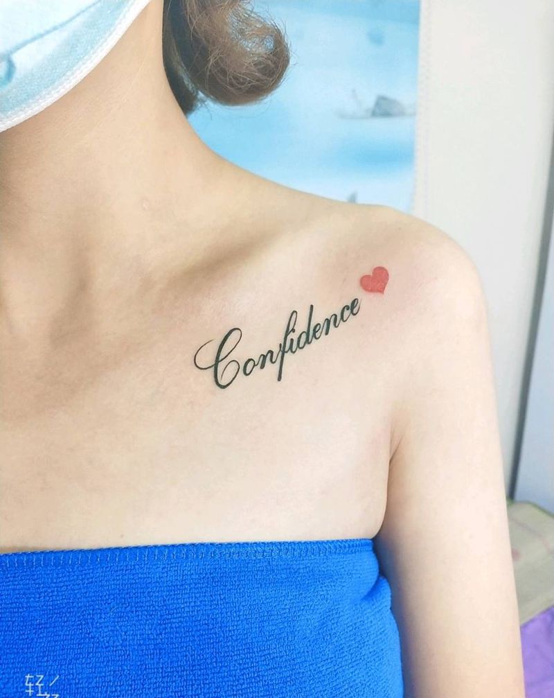 字母小清新纹身图片_胸部纹身图案