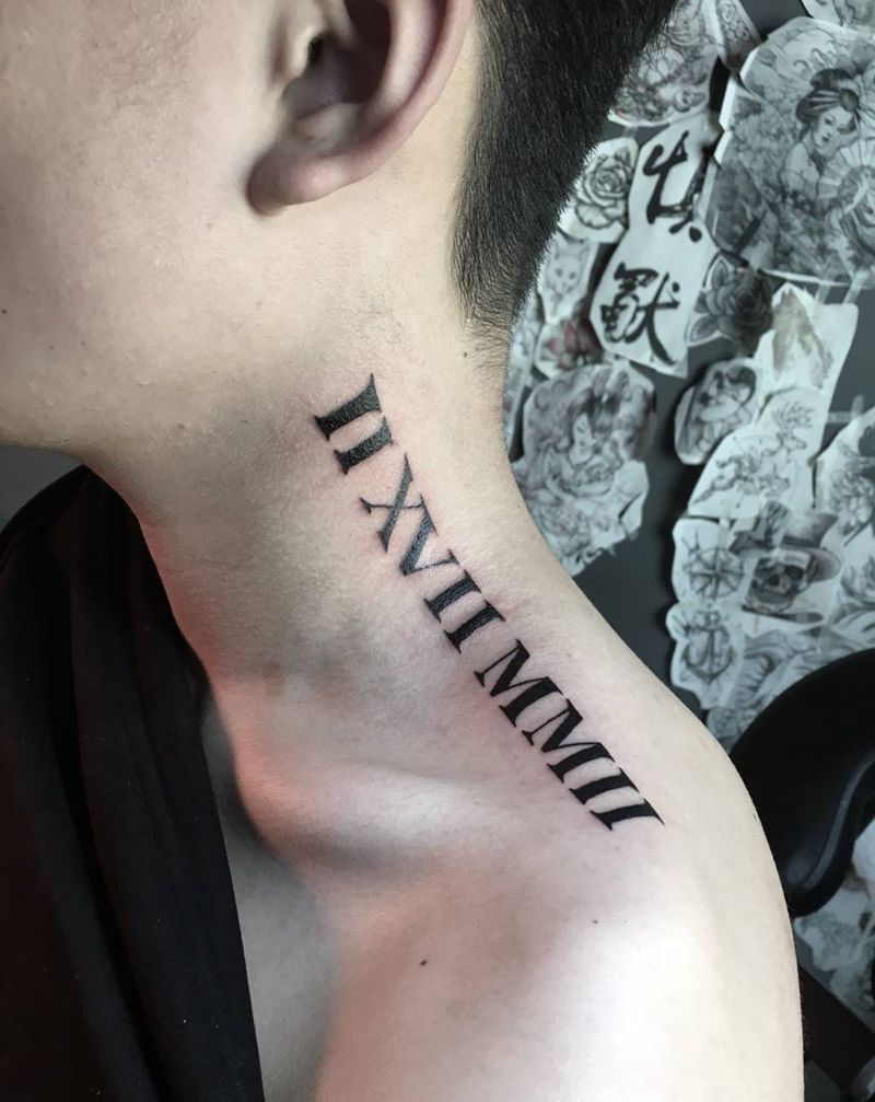 罗马数字纹身图片