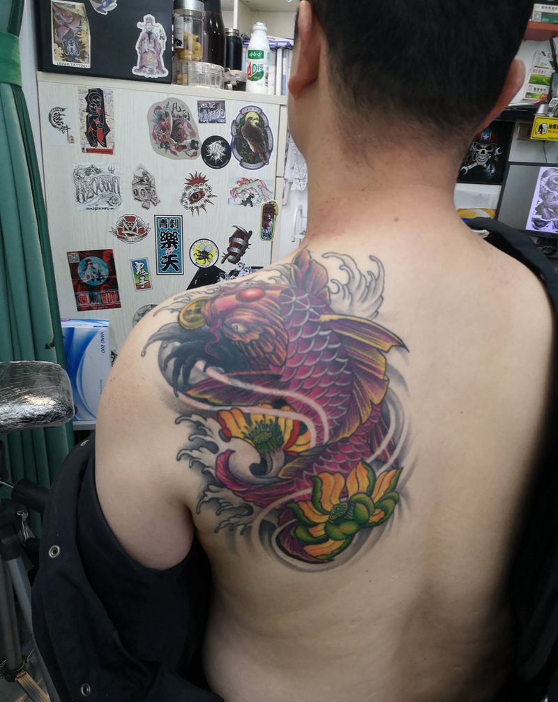 近期店内作品纹身图片_手臂新传统纹身图案