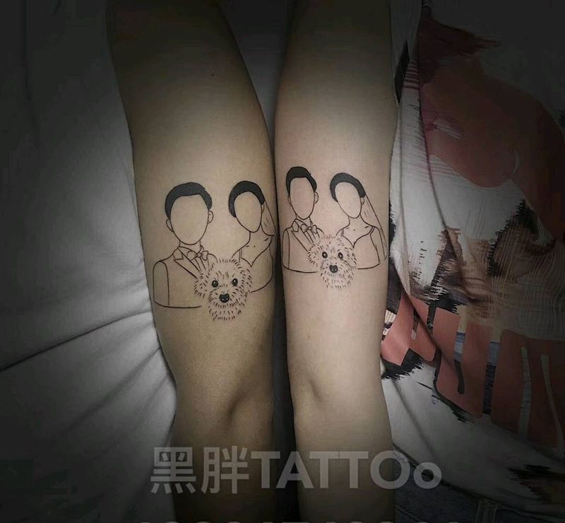 情侣简笔纹身图片
