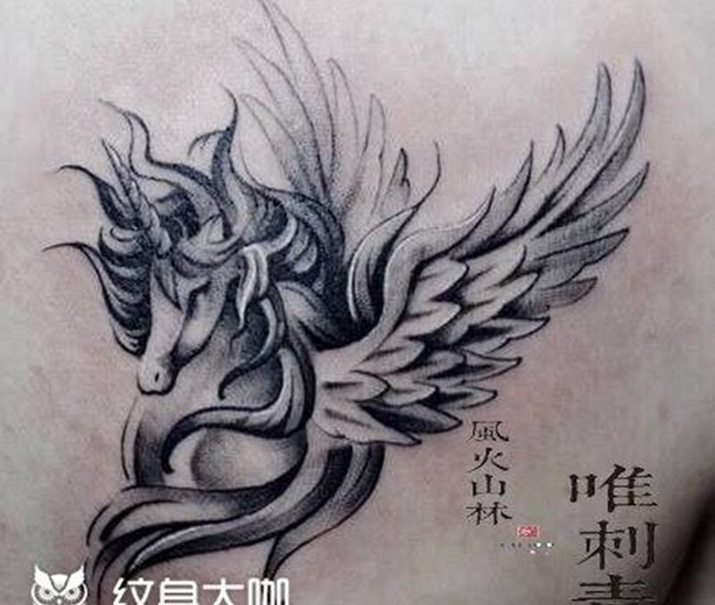 独角兽纹身图片