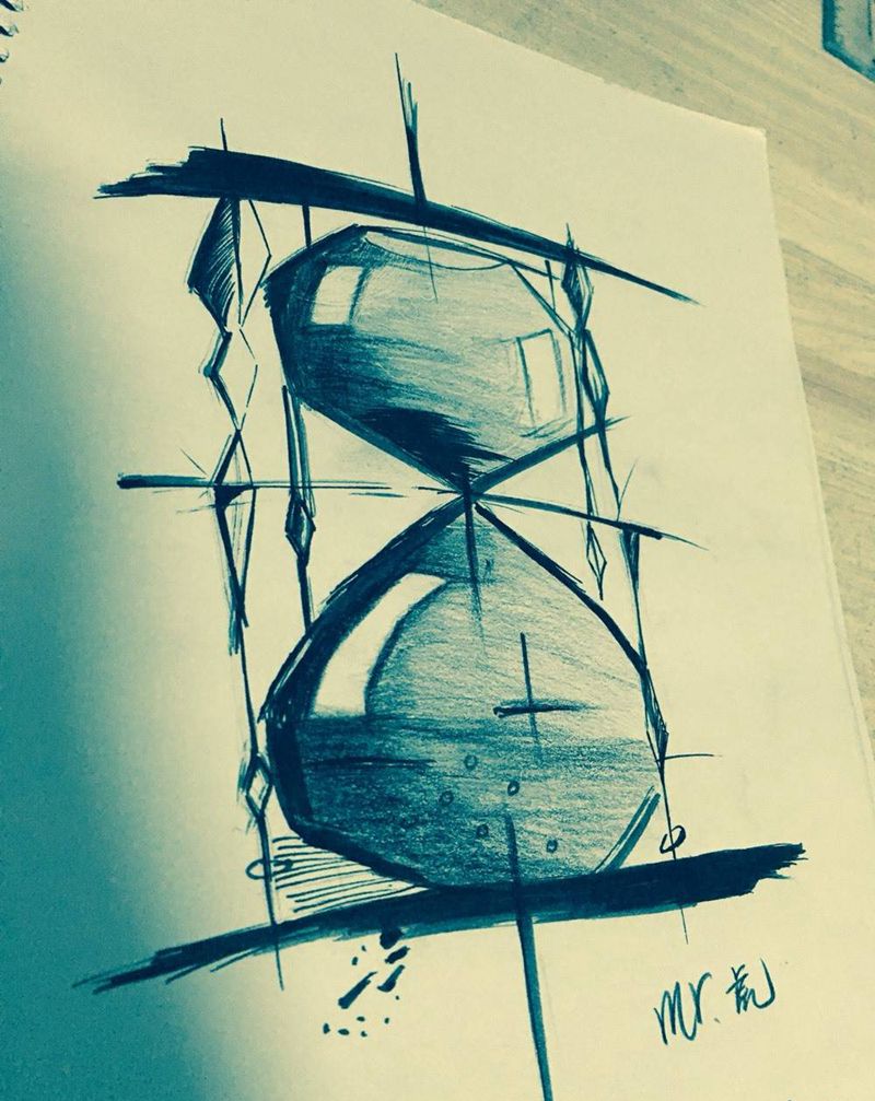 原创纹身手稿纹身图片_几何静物原创手稿清新欧美纹身图案