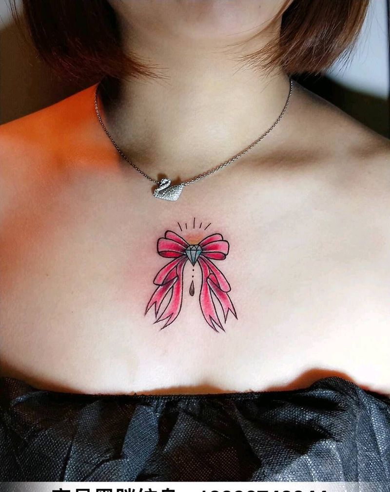 蝴蝶结纹身图片