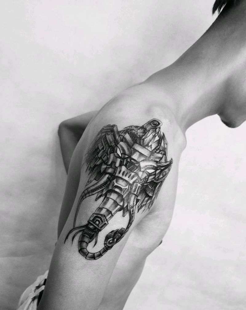 钢铁象神纹身图片