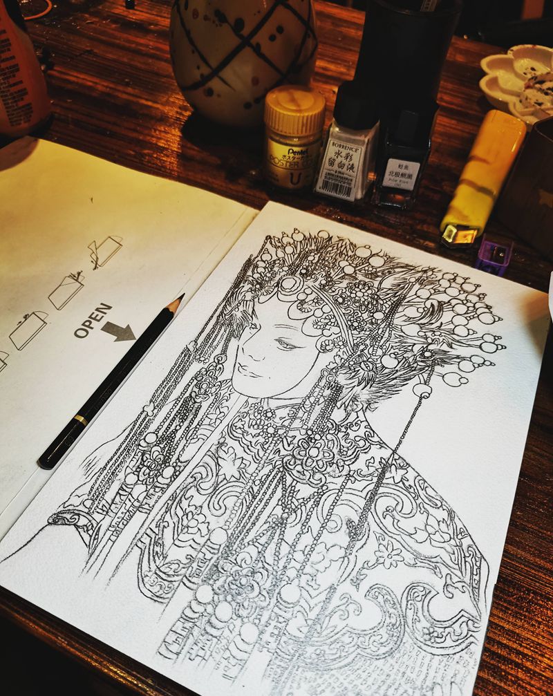 临摹水彩纹身图片_水彩纹身图案