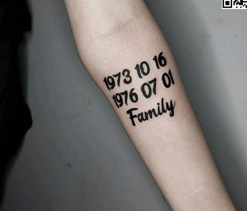 数字英文纹身图片_手臂纹身图案