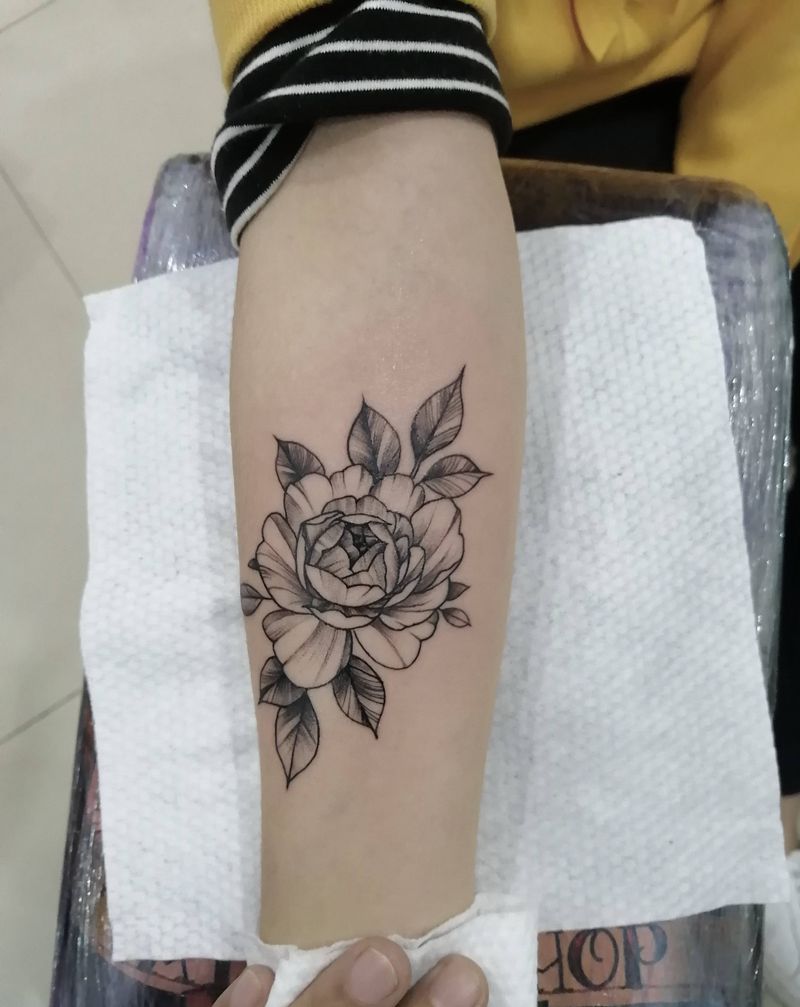 素花纹身图片_手臂纹身图案