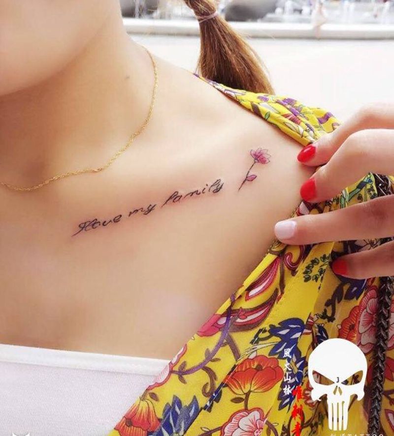 锁骨纹身纹身图片