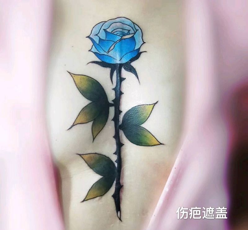 玫瑰花纹身图片