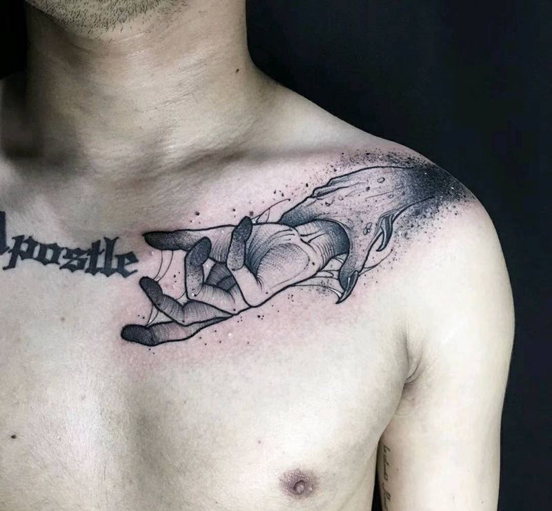 恶魔之手纹身图片