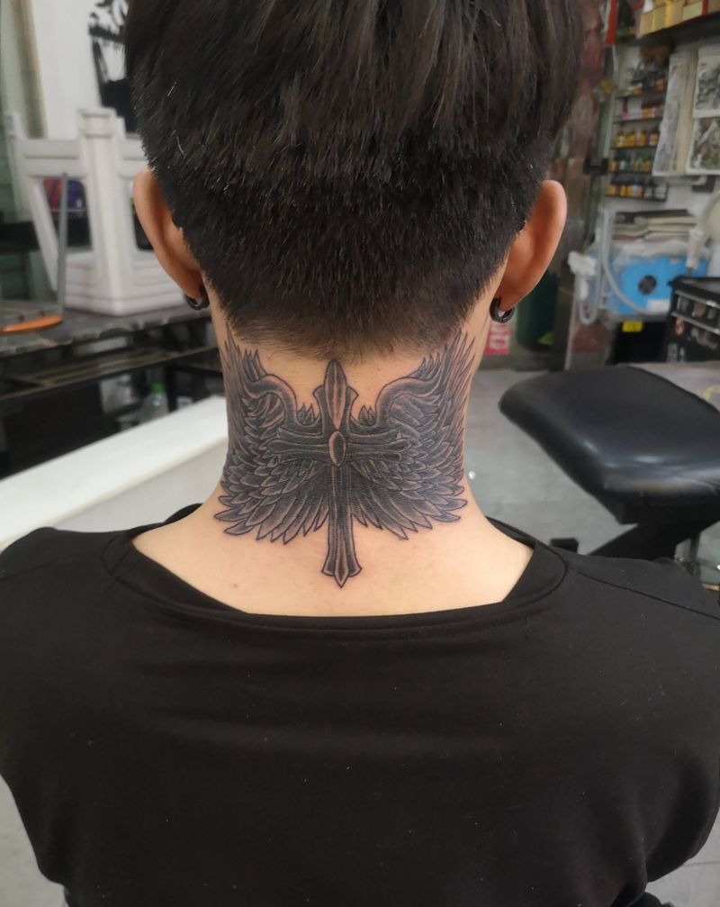 刺魂纹身作品更新纹身图片_手臂点刺几何纹身图案