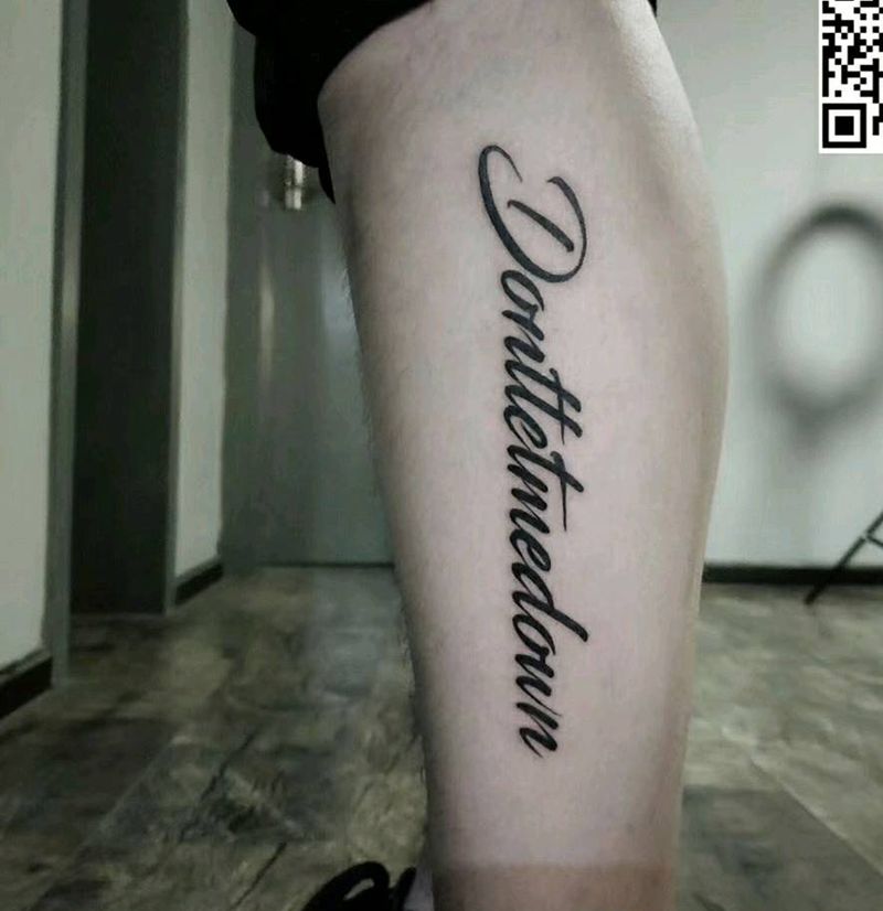 英文纹身图片_腿部纹身图案