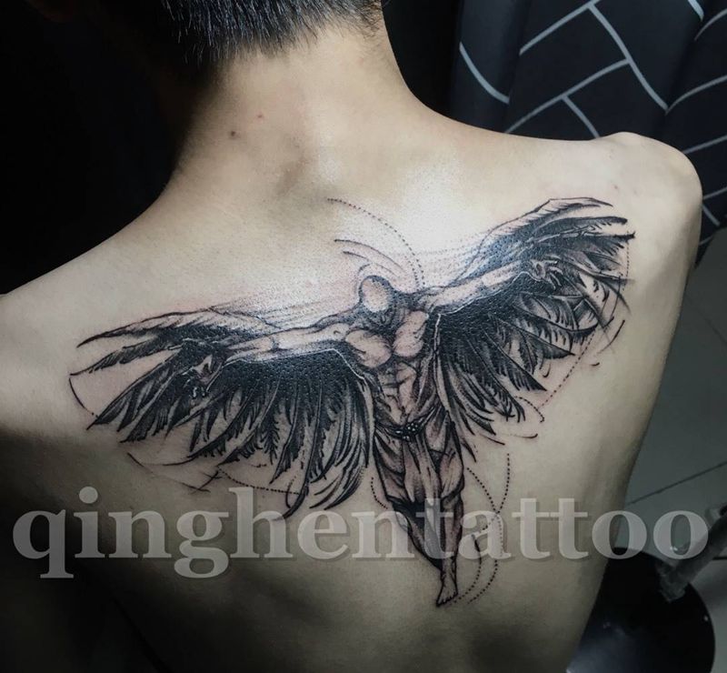 天使纹身图片