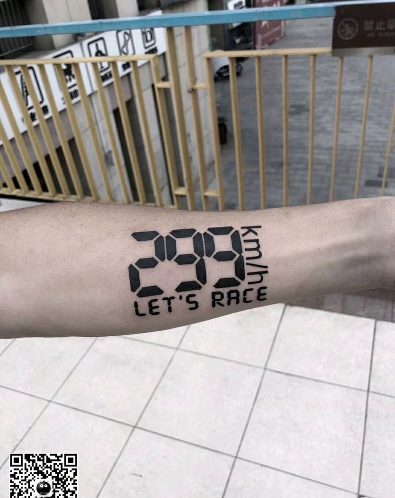 数字纹身图片_手臂纹身图案