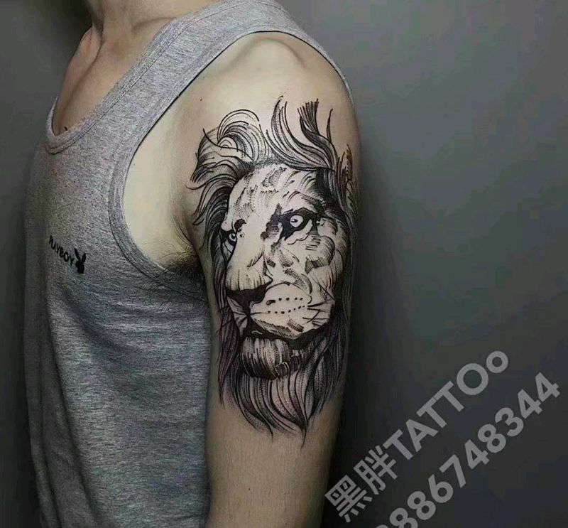 狮子纹身图片