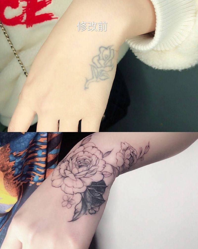 遮盖纹身图片_手部纹身图案