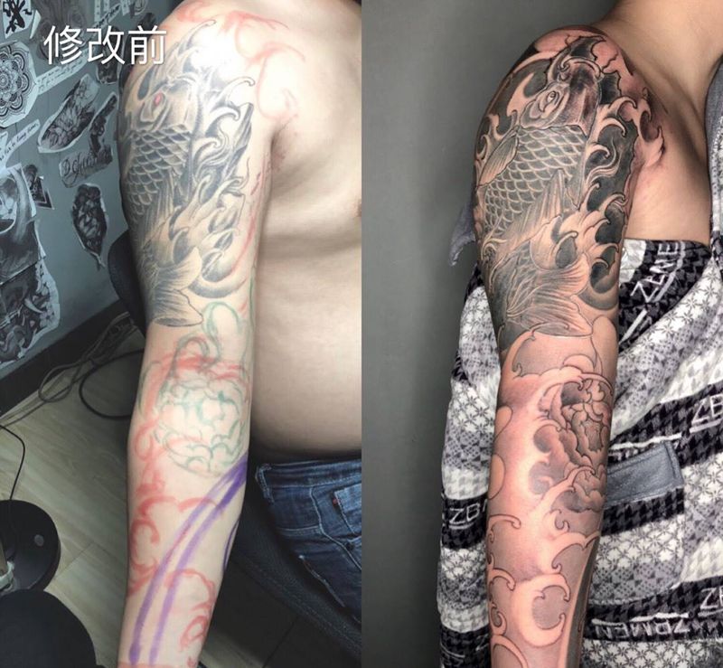 修改纹身图片_手臂新传统纹身图案