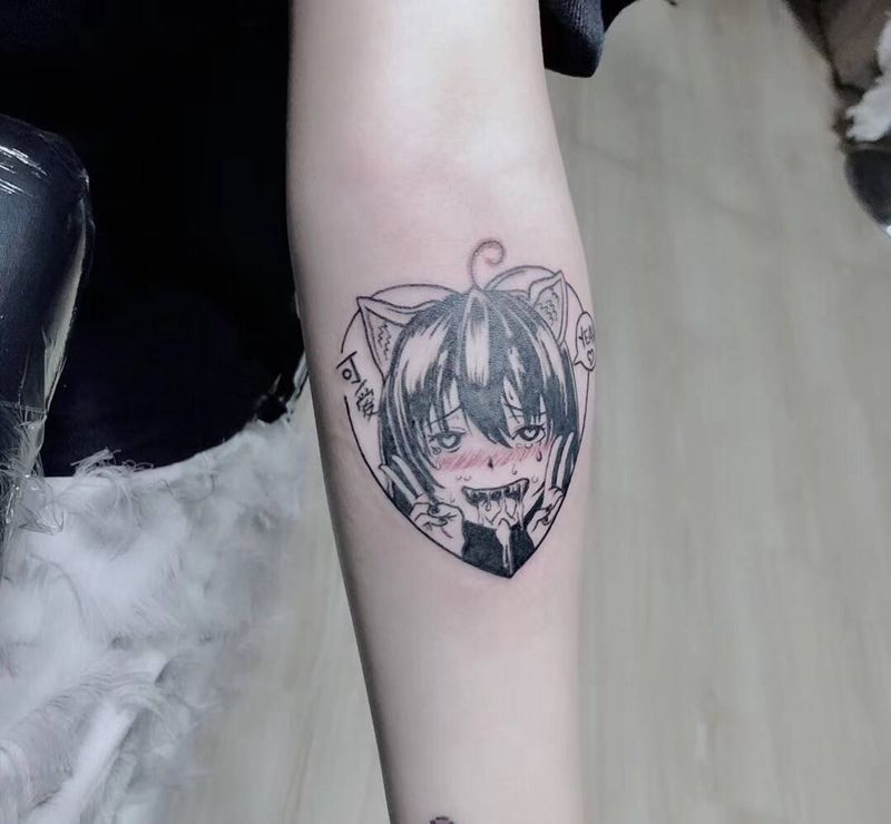 动漫纹身图片_手臂暗黑纹身图案