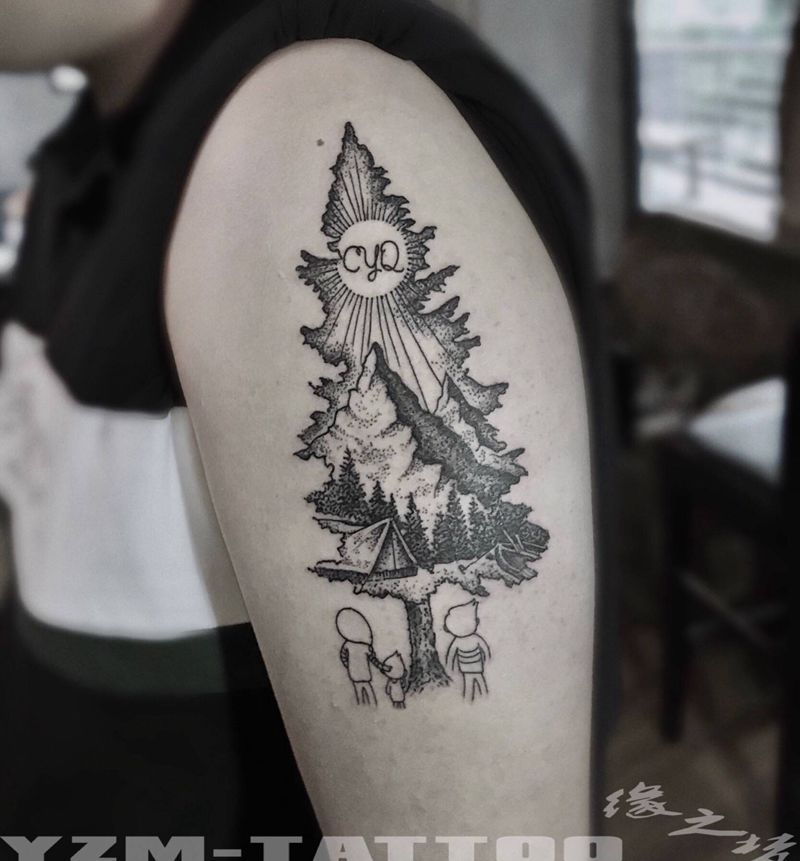 一个大家庭,松树