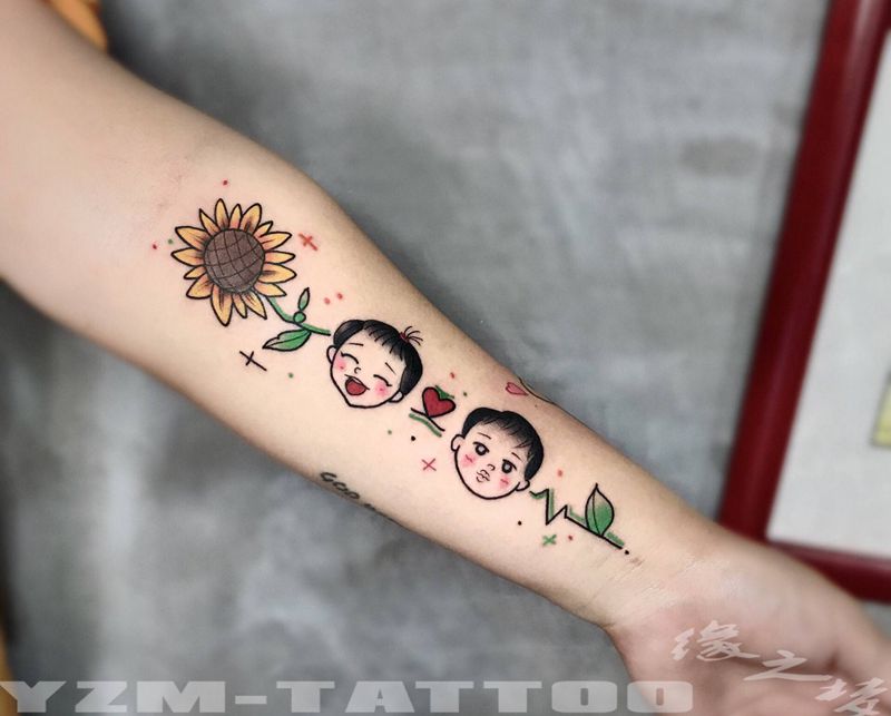 小可爱纹身图片_手部纹身图案